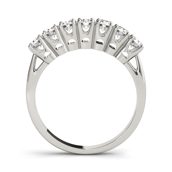 Prong Set Half Eternity Ring in Gold & Platinum