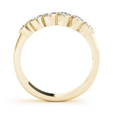 Bezel Set Half Eternity Ring in Gold & Platinum