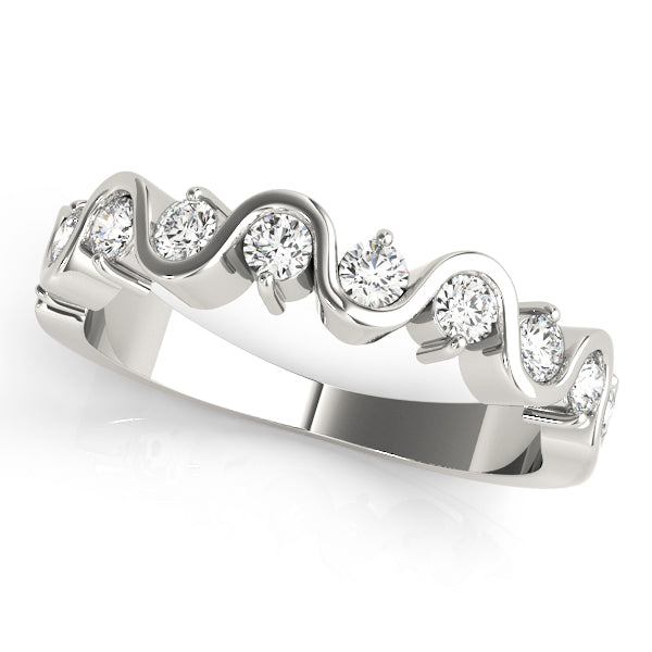 S- Half Eternity Ring in Gold & Platinum