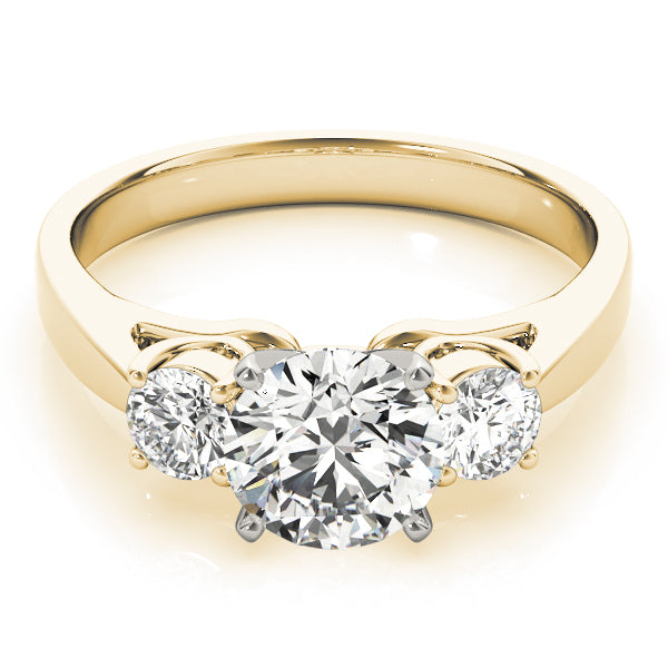 Three Stone Engagement Ring and Diamond Engagement Ring