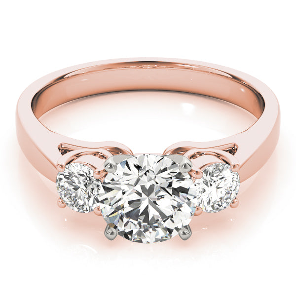 Three Stone Engagement Ring and Diamond Engagement Ring