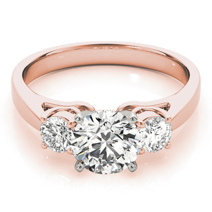 Three Stone Engagement Ring and Diamond Engagement Ring