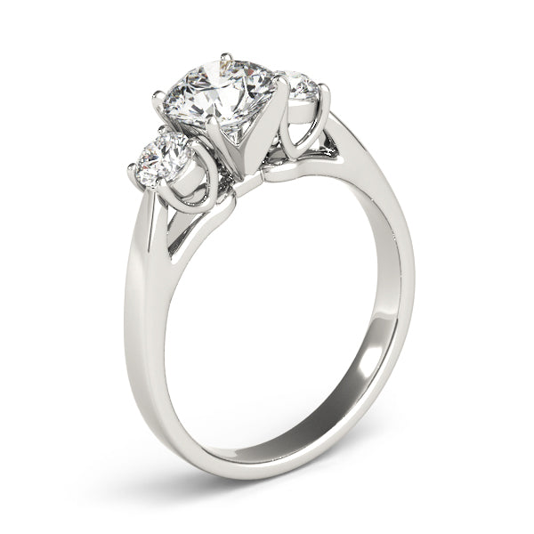 Three Stone Engagement Ring and Diamond Engagement Ring