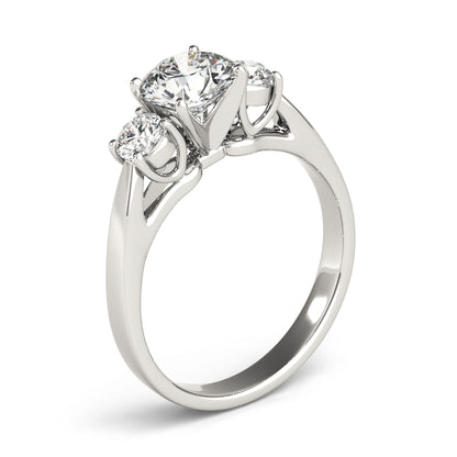 Three Stone Engagement Ring and Diamond Engagement Ring