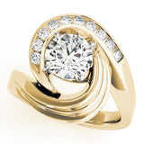 Lustrous Remounts Round Diamond Engagement Ring — 9K/18K Gold & Platinum