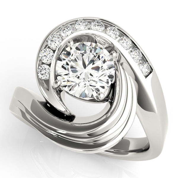 Lustrous Remounts Round Diamond Engagement Ring — 9K/18K Gold & Platinum