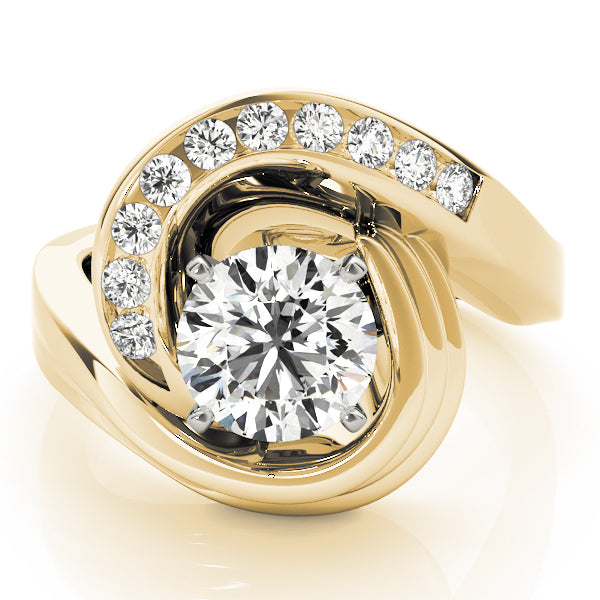 Lustrous Remounts Round Diamond Engagement Ring — 9K/18K Gold & Platinum