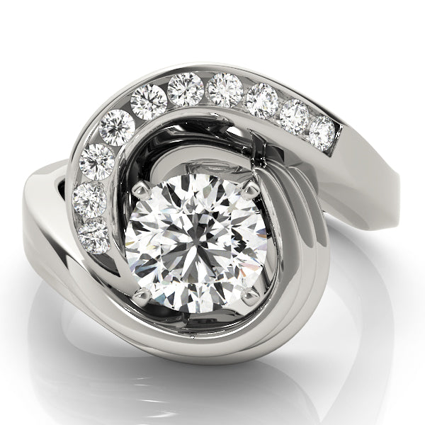Lustrous Remounts Round Diamond Engagement Ring — 9K/18K Gold & Platinum