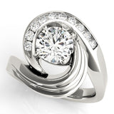 Lustrous Remounts Round Diamond Engagement Ring — 9K/18K Gold & Platinum