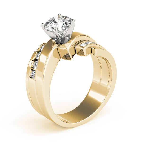 Opulent Remounts Round Diamond Engagement Ring — 9K/18K Gold & Platinum