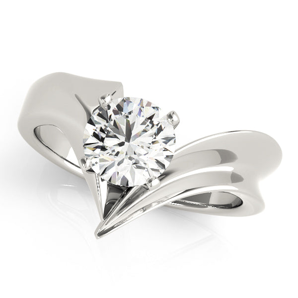 Celestial Solitaires Any Shape Round Diamond Engagement Ring — 9K/18K Gold & Platinum