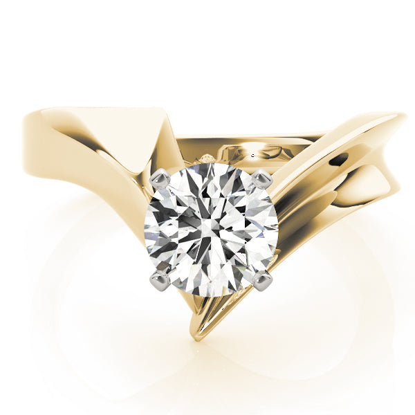 Celestial Solitaires Any Shape Round Diamond Engagement Ring — 9K/18K Gold & Platinum