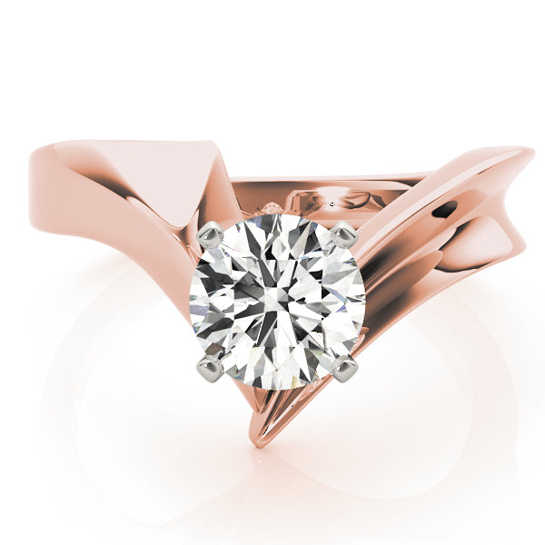 Celestial Solitaires Any Shape Round Diamond Engagement Ring — 9K/18K Gold & Platinum