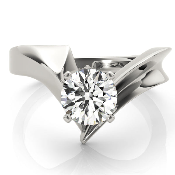 Celestial Solitaires Any Shape Round Diamond Engagement Ring — 9K/18K Gold & Platinum