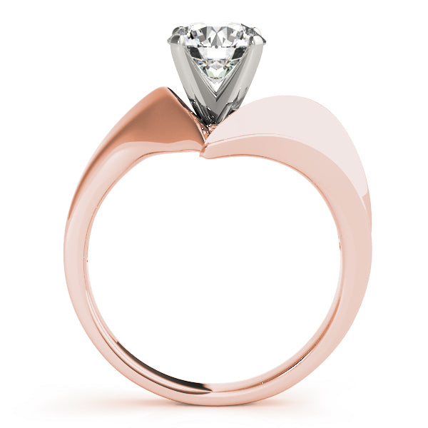Celestial Solitaires Any Shape Round Diamond Engagement Ring — 9K/18K Gold & Platinum