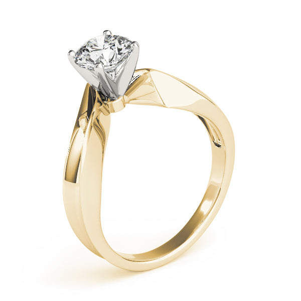 Celestial Solitaires Any Shape Round Diamond Engagement Ring — 9K/18K Gold & Platinum