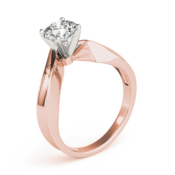 Celestial Solitaires Any Shape Round Diamond Engagement Ring — 9K/18K Gold & Platinum