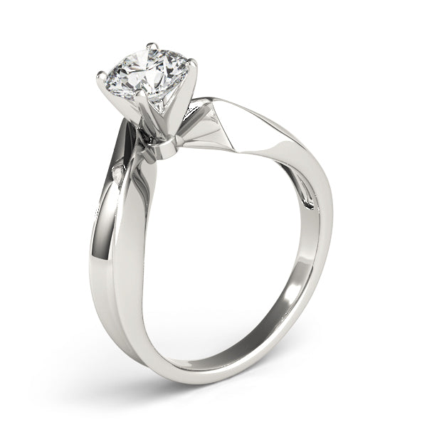 Celestial Solitaires Any Shape Round Diamond Engagement Ring — 9K/18K Gold & Platinum
