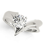 Celestial Solitaires Any Shape Round Diamond Engagement Ring — 9K/18K Gold & Platinum