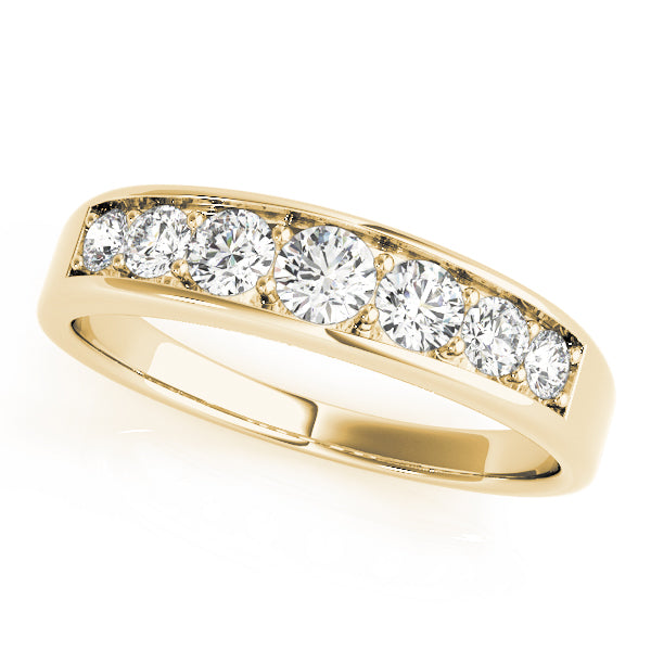 Channel Set Half Eternity Ring in Gold & Platinum