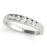 Channel Set Half Eternity Ring in Gold & Platinum