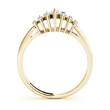 Fancy Marquise Half Eternity Ring in Gold & Platinum