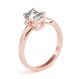 Elegant Color Rings Emerald Diamond Engagement Ring — 9K/18K Gold & Platinum
