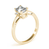 Elegant Color Rings Emerald Diamond Engagement Ring — 9K/18K Gold & Platinum