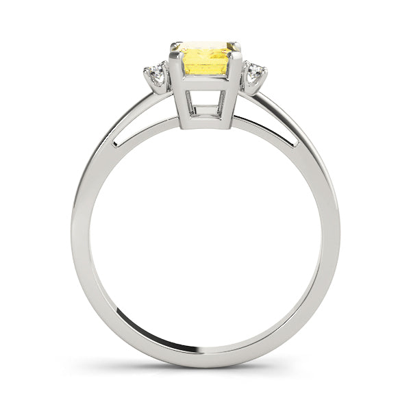 Elegant Color Rings Emerald Diamond Engagement Ring — 9K/18K Gold & Platinum