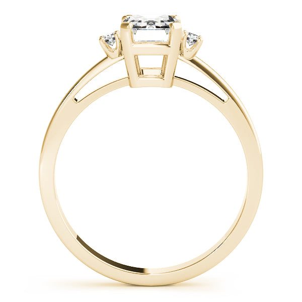 Elegant Color Rings Emerald Diamond Engagement Ring — 9K/18K Gold & Platinum