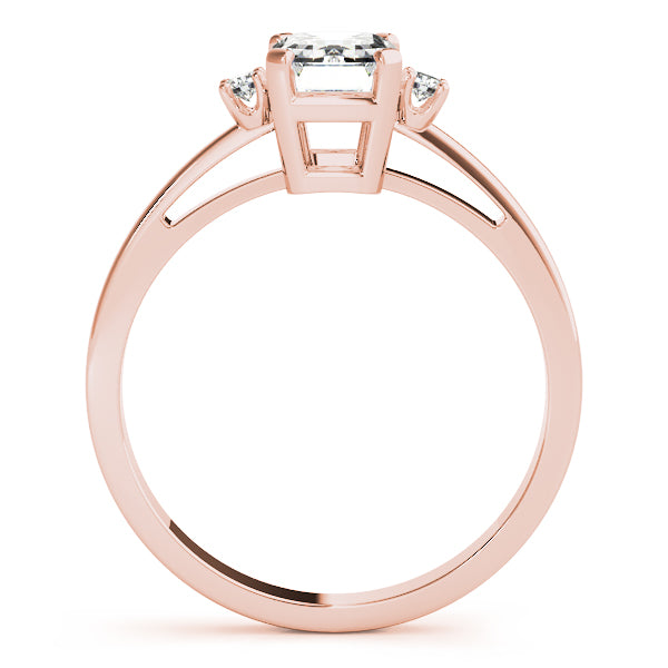 Elegant Color Rings Emerald Diamond Engagement Ring — 9K/18K Gold & Platinum