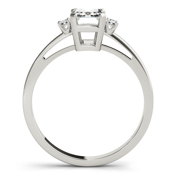 Elegant Color Rings Emerald Diamond Engagement Ring — 9K/18K Gold & Platinum