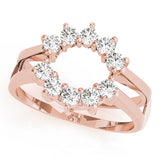 Wraps & Inserts Half Eternity Ring in Gold & Platinum
