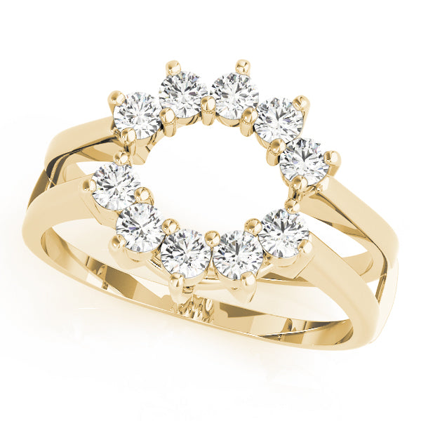 Wraps & Inserts Half Eternity Ring in Gold & Platinum