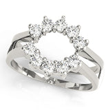 Wraps & Inserts Half Eternity Ring in Gold & Platinum