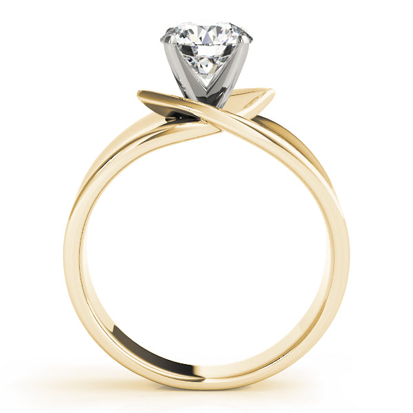 Vintage-Inspired Solitaires Any Shape Round Diamond Engagement Ring — 9K/18K Gold & Platinum