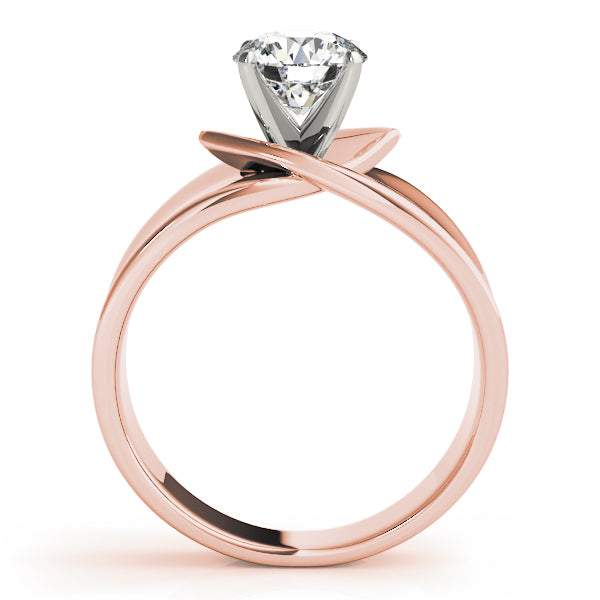 Vintage-Inspired Solitaires Any Shape Round Diamond Engagement Ring — 9K/18K Gold & Platinum