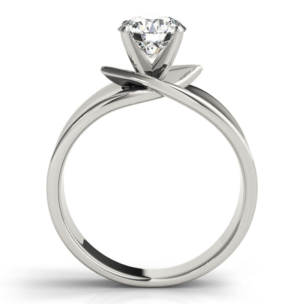 Vintage-Inspired Solitaires Any Shape Round Diamond Engagement Ring — 9K/18K Gold & Platinum