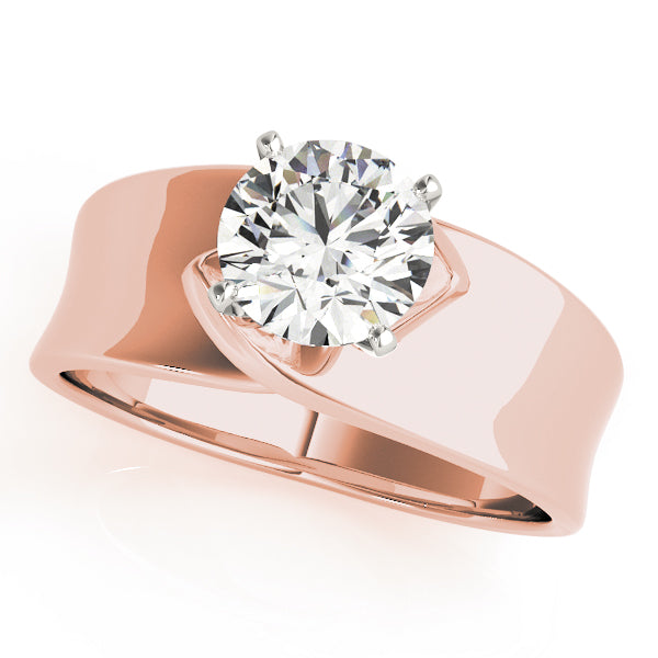 Heirloom Solitaires Any Shape Round Diamond Engagement Ring — 9K/18K Gold & Platinum