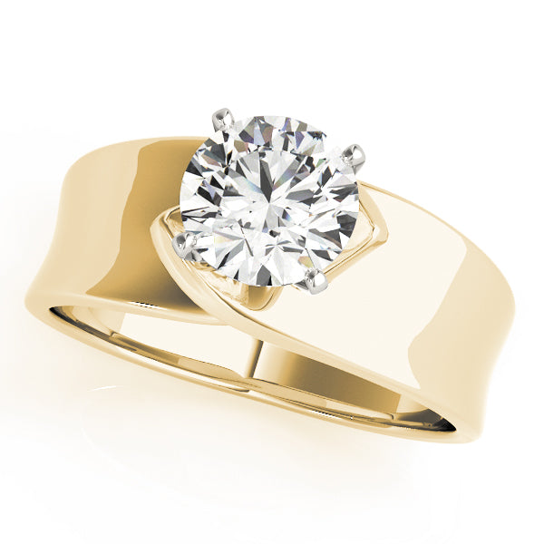 Heirloom Solitaires Any Shape Round Diamond Engagement Ring — 9K/18K Gold & Platinum
