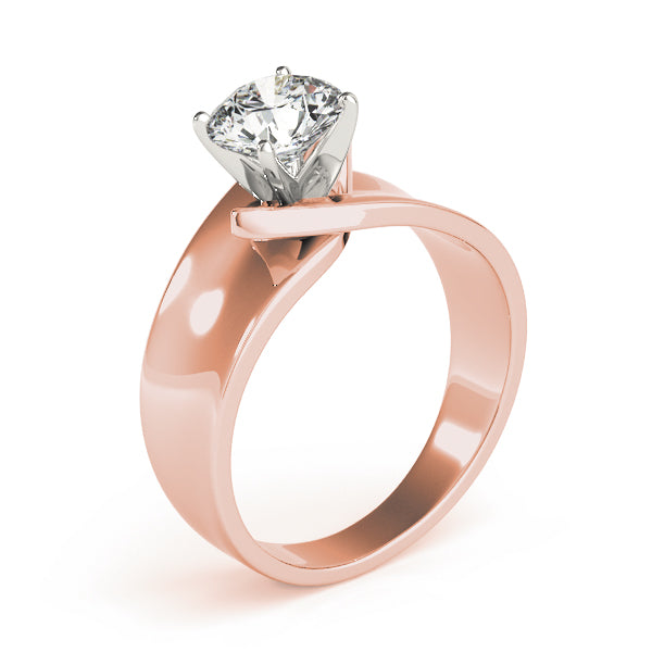 Heirloom Solitaires Any Shape Round Diamond Engagement Ring — 9K/18K Gold & Platinum
