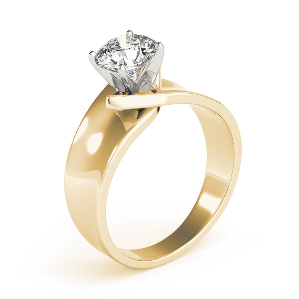 Heirloom Solitaires Any Shape Round Diamond Engagement Ring — 9K/18K Gold & Platinum