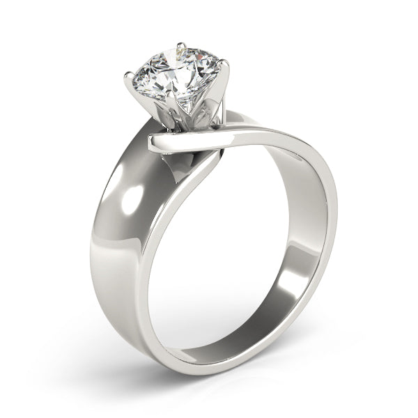 Heirloom Solitaires Any Shape Round Diamond Engagement Ring — 9K/18K Gold & Platinum