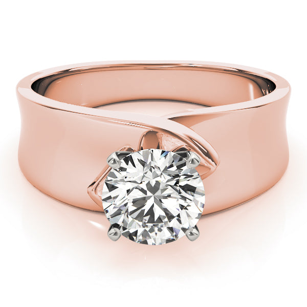 Heirloom Solitaires Any Shape Round Diamond Engagement Ring — 9K/18K Gold & Platinum