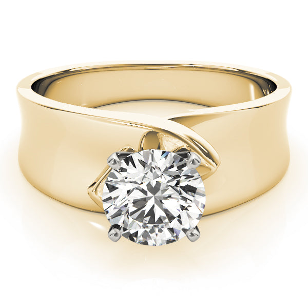 Heirloom Solitaires Any Shape Round Diamond Engagement Ring — 9K/18K Gold & Platinum
