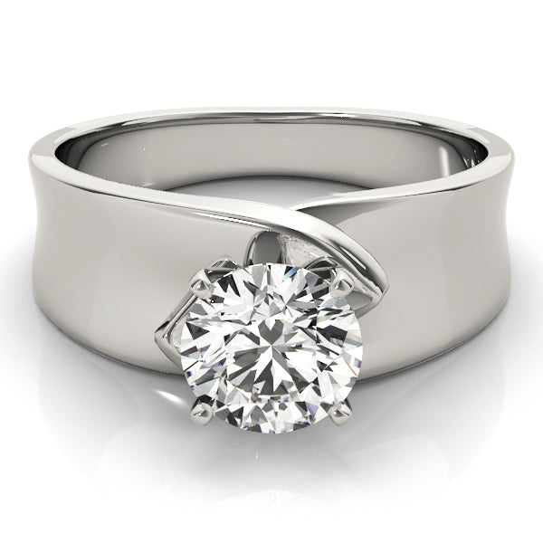 Heirloom Solitaires Any Shape Round Diamond Engagement Ring — 9K/18K Gold & Platinum