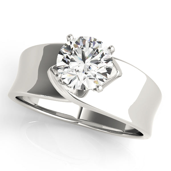 Heirloom Solitaires Any Shape Round Diamond Engagement Ring — 9K/18K Gold & Platinum