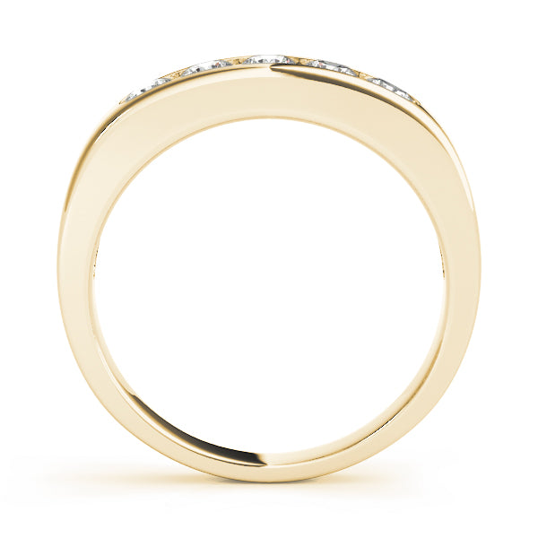 Channel Set Half Eternity Ring in Gold & Platinum