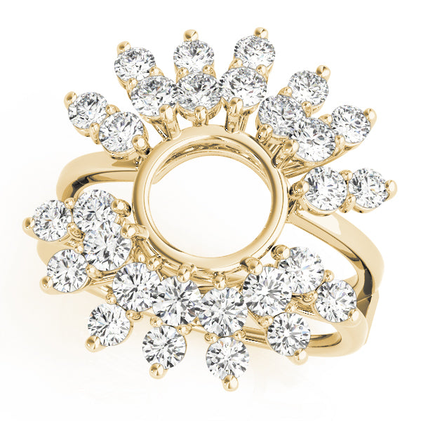 Wraps & Inserts Half Eternity Ring in Gold & Platinum