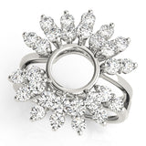 Wraps & Inserts Half Eternity Ring in Gold & Platinum